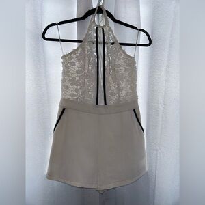 Tea n Cup White Lace Detail Romper